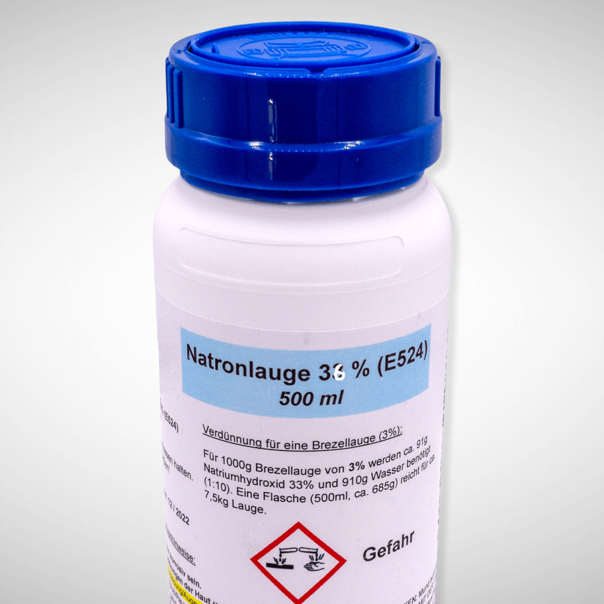 Brezellauge, Natronlauge 36% für Laugengebäck, 500 ml – 25.stunden.BROT