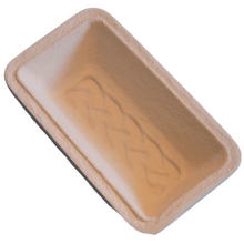 Laden Sie das Bild in den Galerie-Viewer, Gärkorb (Brotform, Simperl) länglich eckig mit Zopfmuster aus Holzschliff, 1 Kg, 24 x 12 cm - 25.stunden.BROT