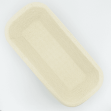 Laden Sie das Bild in den Galerie-Viewer, Gärkorb (Brotform, Simperl) Oval länglich eckig aus Holzschliff, 1,5-2 Kg, 34 x 15 cm - 25.stunden.BROT