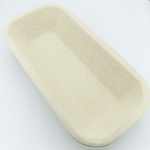 Laden Sie das Bild in den Galerie-Viewer, Gärkorb (Brotform, Simperl) Oval länglich eckig aus Holzschliff, 1,5-2 Kg, 34 x 15 cm - 25.stunden.BROT