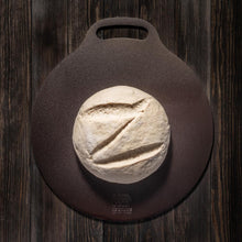 Laden Sie das Bild in den Galerie-Viewer, Pizzastahl, Backplatte aus Eisen, ø 35 cm - 25.stunden.BROT