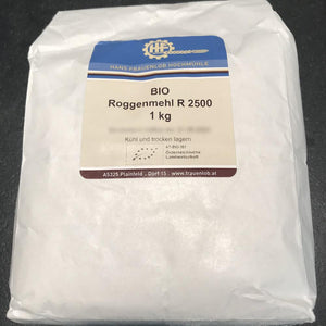 Bio Roggenmehl 2500 (Schwarzroggenmehl) - 25.stunden.BROT