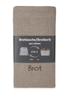 Brotkorb und Brottasche aus Leinen, Motiv "Natur" - 25.stunden.BROT