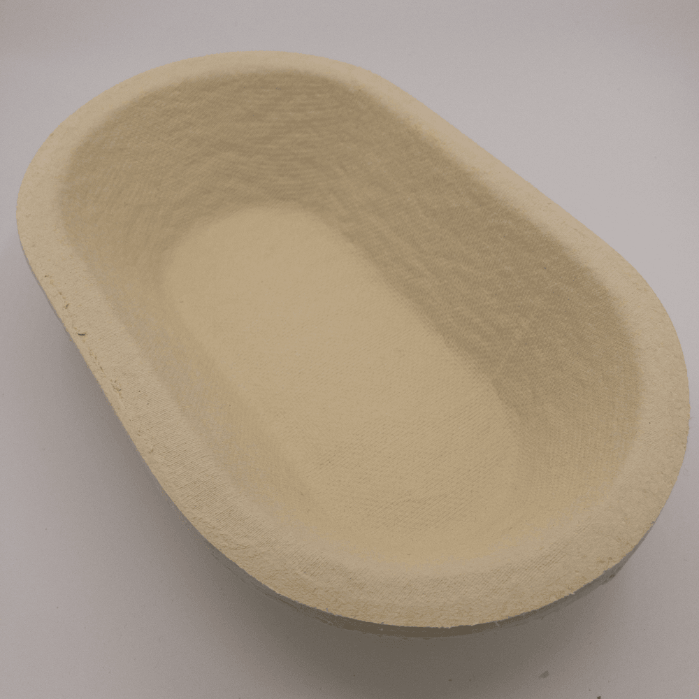 Gärkorb (Brotform, Simperl) Oval länglich aus Holzschliff, 1,5-2 Kg, 37x15 cm - 25.stunden.BROT